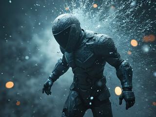 Fototapeta premium Weather Effects on Character