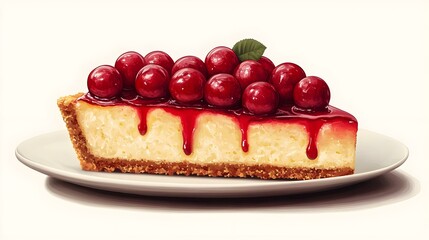a cheesecake with cherries on top

