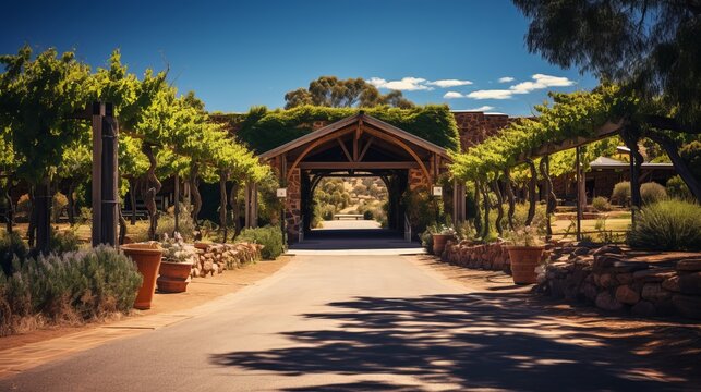 Captivating Entrance to Peter Lehmann Winery: Exploring the Beauty of B ossa Valley's Viney d Have
