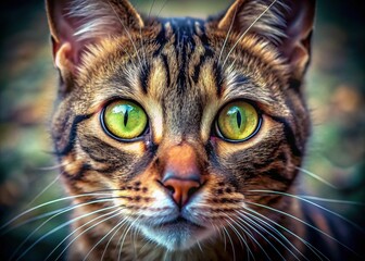 Stunning High Dynamic Range Cat Eyes Wide Open in Natural Light