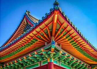 Fototapeta premium Stunning Hip Roof Design with Copy Space for Architecture Projects and Presentations