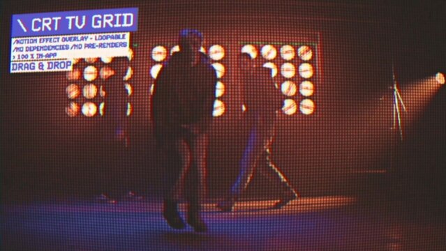 CRT TV Screen Procedural Motion Effect: VHS, VCR, Retro CRT, Old TV Filter