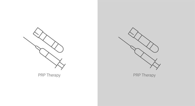 PRP Therapy Vector Icon for Platelet-Rich Plasma Skin Rejuvenation