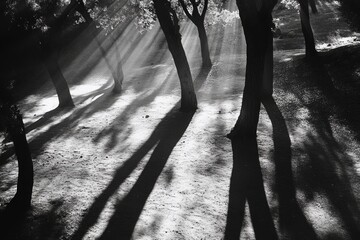 Creating beautiful patterns with sunlight and trees