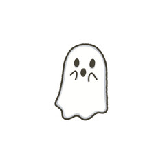 scary halloween cute white ghost
