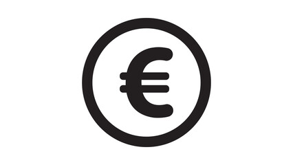 Obraz premium euro symbol on white background