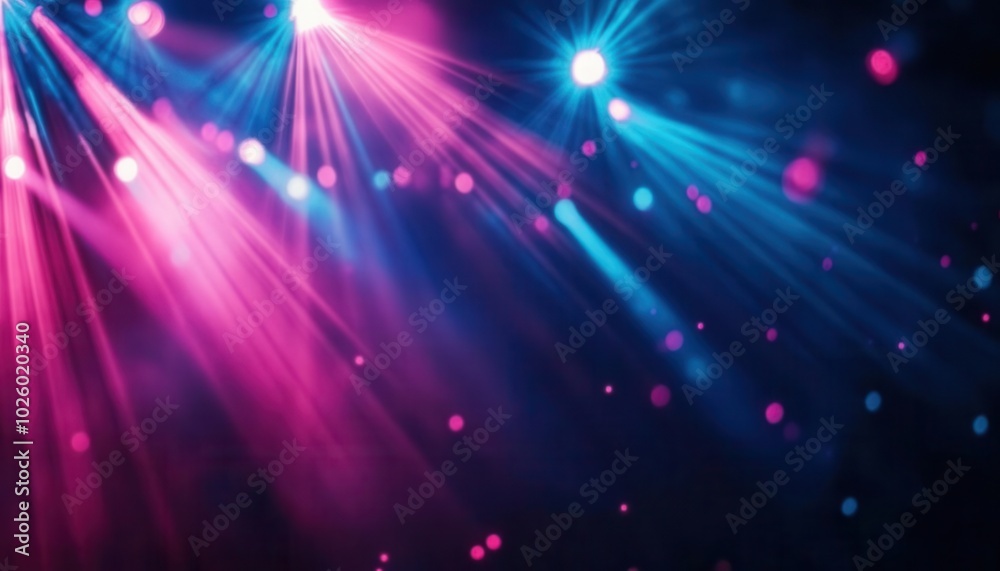 Wall mural abstract blue and pink stage lights background