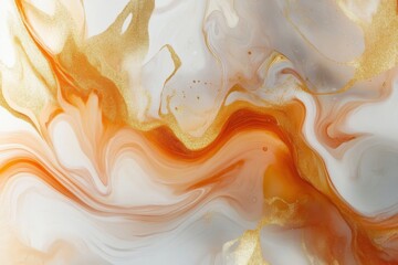 Elegant nature in abstract flowing artwork developed with liquid ink methods. Gentle and ethereal...