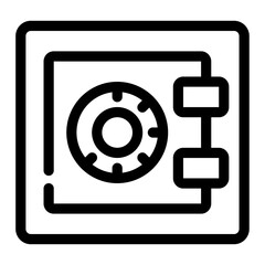 safe deposit line icon