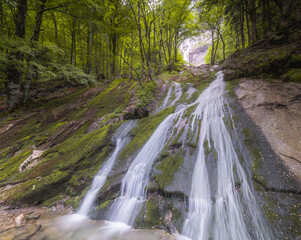Rothbach Waterfall near Konigssee lake in Berchtesgaden National Park, Germany