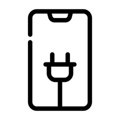 phone charge line icon