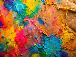 Detailed view of textured grunge paper set against a cardboard backdrop, ideal for artistic projects and design layouts, enhancing visual appeal and creativity.