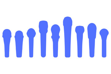 Simple microphone illustration design set