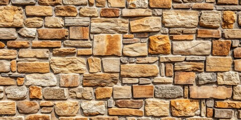 Fototapeta premium Stone masonry texture for background or design, rock, wall, construction, pattern, rough, ancient, architecture, texture