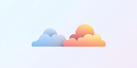 Cloud. vector illustration of clouds. sky. renewables. icon image. representation of the sky. flat background. cloudscape. sky landscape