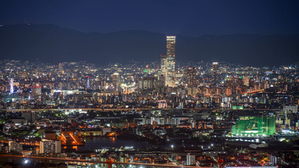 Naklejka premium 大阪市の夜景