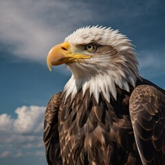 Obraz premium Majestic Bald Eagle Soaring High 