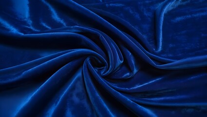 Obraz premium silk fabric background, luxurious royal blue velvet fabric texture