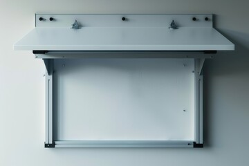 Modern folding desk mounted on a wall in a minimalistic interior setting