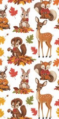 Fototapeta premium Seamless Pattern Wall Paper Frabic