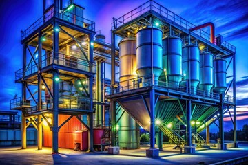 Obraz premium Efficiently handle bulk solids with an industrial pneumatic conveying system featuring a transparent container, ensuring optimal visibility and performance for seamless material transfer.