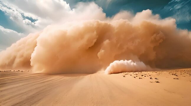 sandstorm in the desert