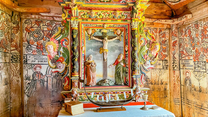 Die älteste Stabkirche in Norwegen - Urnes - Innenansicht