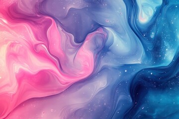 Obraz premium Ethereal atmospheres: modern futuristic aesthetics featuring translucent marble effects. Vibrant fluid background merging artistic liquid forms