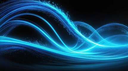 Fototapeta premium abstract blue background with waves