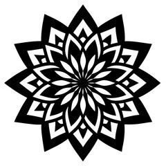 mandala art vector illustration line art