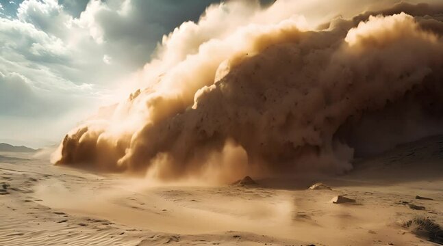 sandstorm in the desert