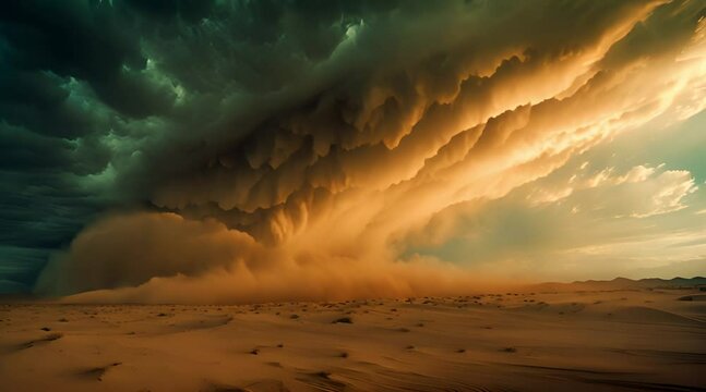 sandstorm in the desert