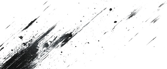 Vector brush splatter background grunge black speckles grunge texture abstract 