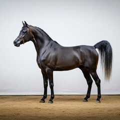 Obraz premium cute arabian horse isolated on background 