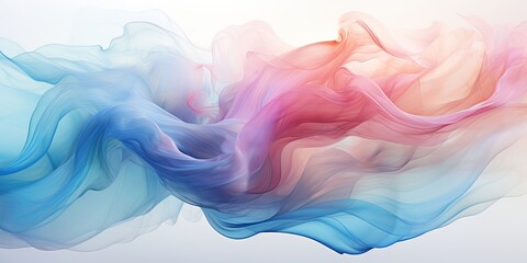 Abstract Flowing Swirls of Pastel Hues, Intertwining and Dancing in a Gentle Embrace