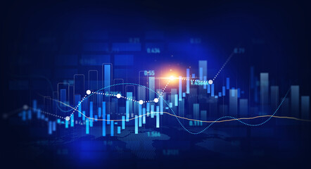 Naklejka premium Analysis finance grow graph and market investment. Financial business plan,earnings,sale and strategy. Stock market chart, exchange financial growth diagram
