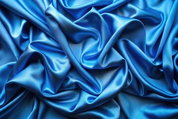 Fototapeta premium Exquisite blue silky fabric texture ideal for backgrounds, fashion, and design projects. Elevate your creative work with this elegant and refined visual appeal.