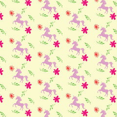 unicorn pattern illustration vector design 