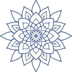 Outline Mandala for Coloring Book Page. Oriental