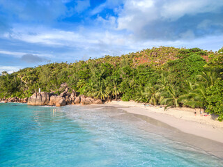 View of  Anse Lazio Beach Praslin Island Seychelles © ewelinaf