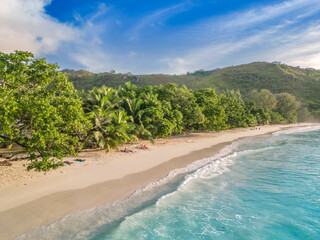 View of  Anse Lazio Beach Praslin Island Seychelles © ewelinaf