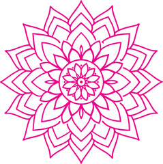 Outline Mandala for Coloring Book Page. Oriental