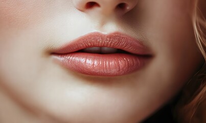 Fototapeta premium lip, lip stick, make up, face, generation AI