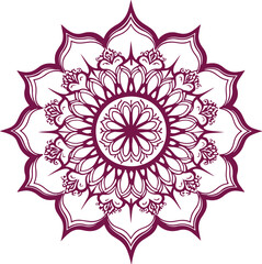 Outline Mandala for Coloring Book Page. Oriental