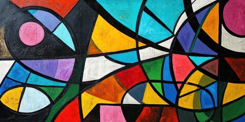 Vibrant Geometric Symphony The Dance of Color and Form