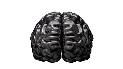 Brain 3d metallic