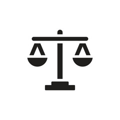 Scale law icon logo design template isolated illustration