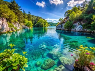 Captivating Blue Lagoon in Croatia: A Macro Photography Exploration