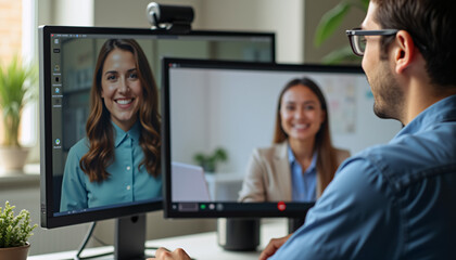 Video Call Meeting with Remote Team