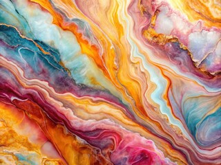 Obraz premium Graceful marble texture showcasing swirling veining in gentle tones, offering a refined aesthetic perfect for crafting elegant and creative background designs.